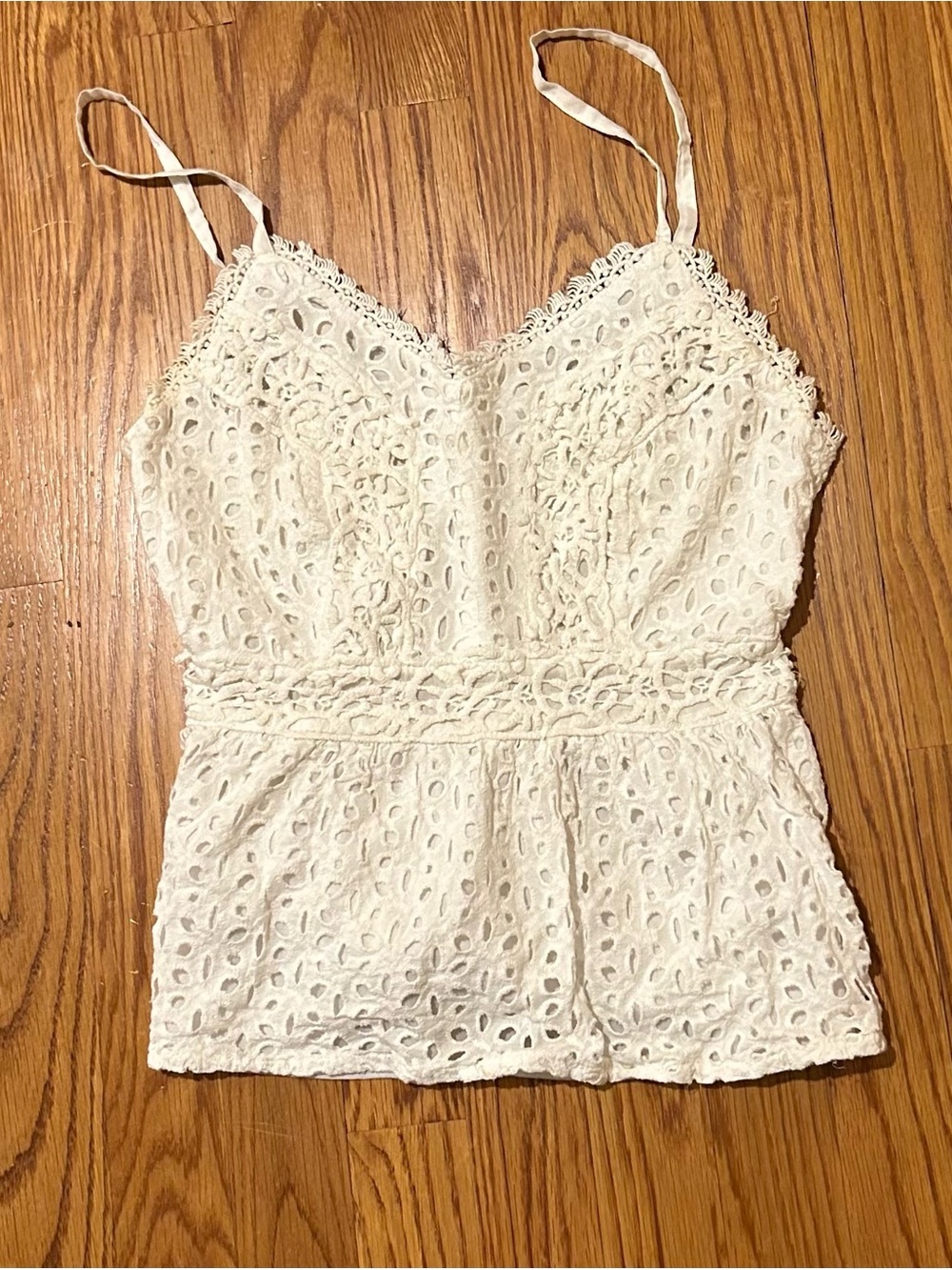 Japna White Eyelet Lace Camisole